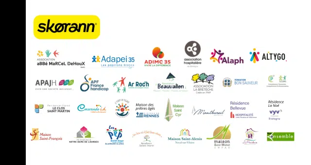 L'ensemble des logos coopérateurs chez Skorann